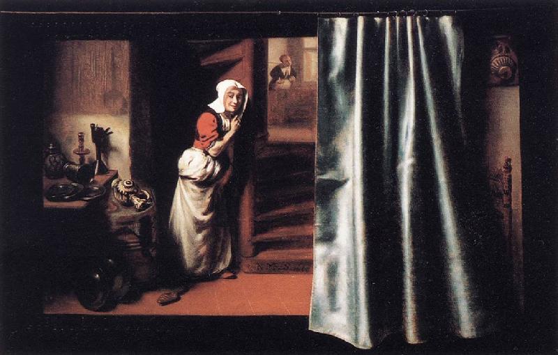 MAES, Nicolaes Eavesdropper with a Scolding Woman Sweden oil painting art